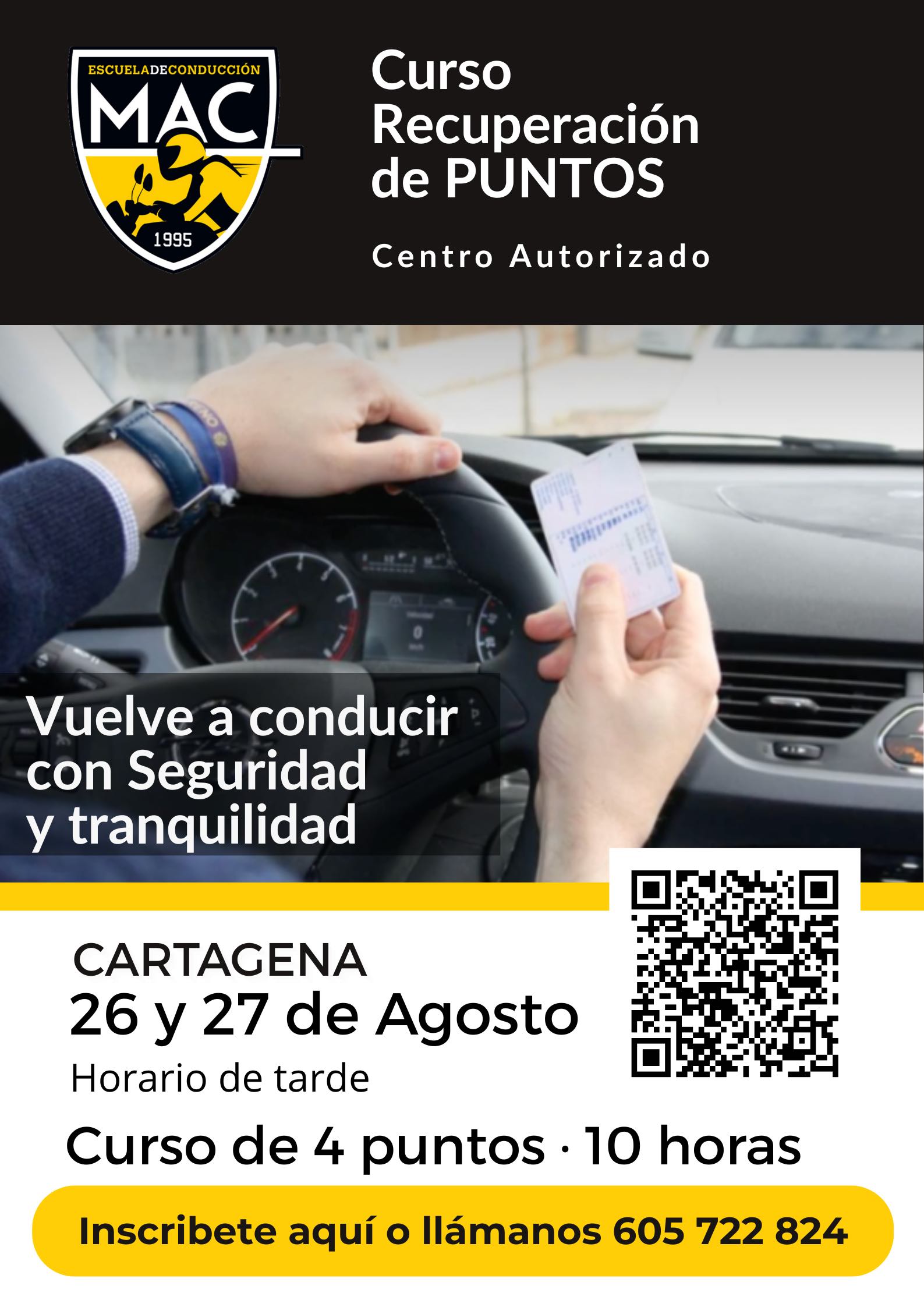Recuperación Puntos Agosto Autoescuela MAC
